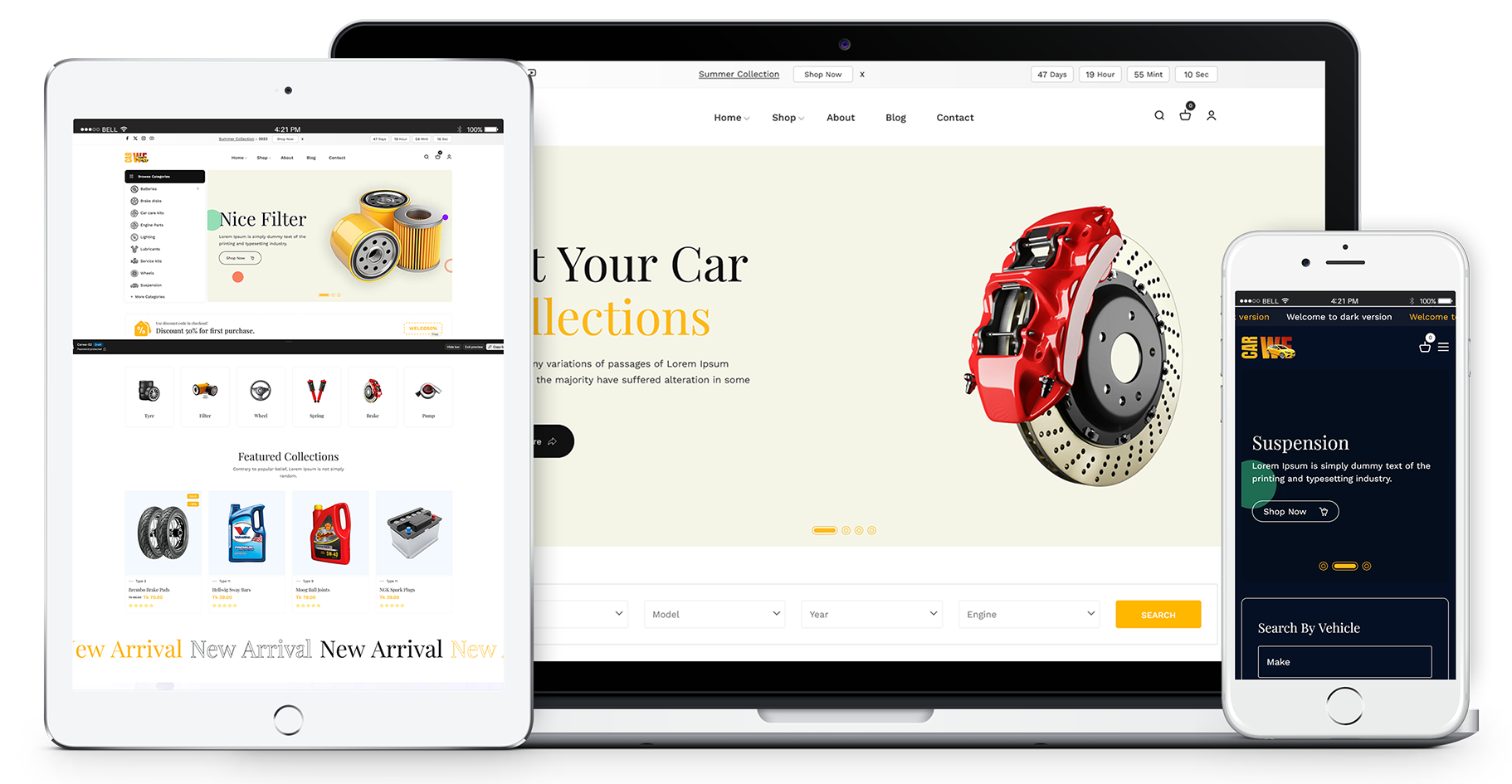 Carwe v1.0 - Auto Parts & Car Accessories Shopify Theme